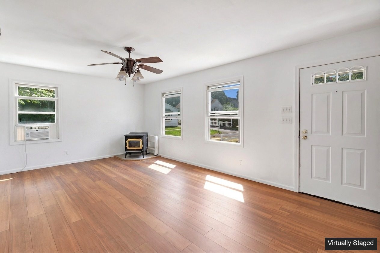 Bethel CT living room before virtual staging