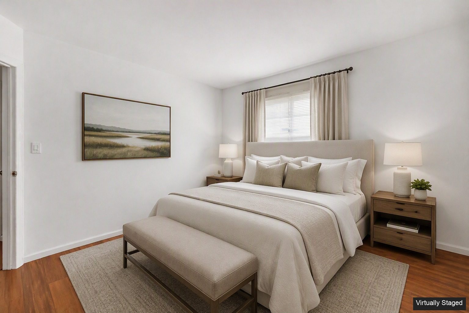 Bethel CT primary bedroom, another angle after virtual staging