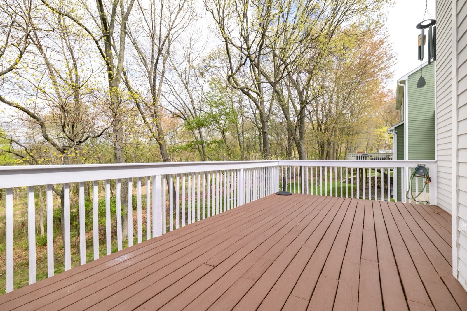 Empty Norwalk CT rear deck before virtual staging