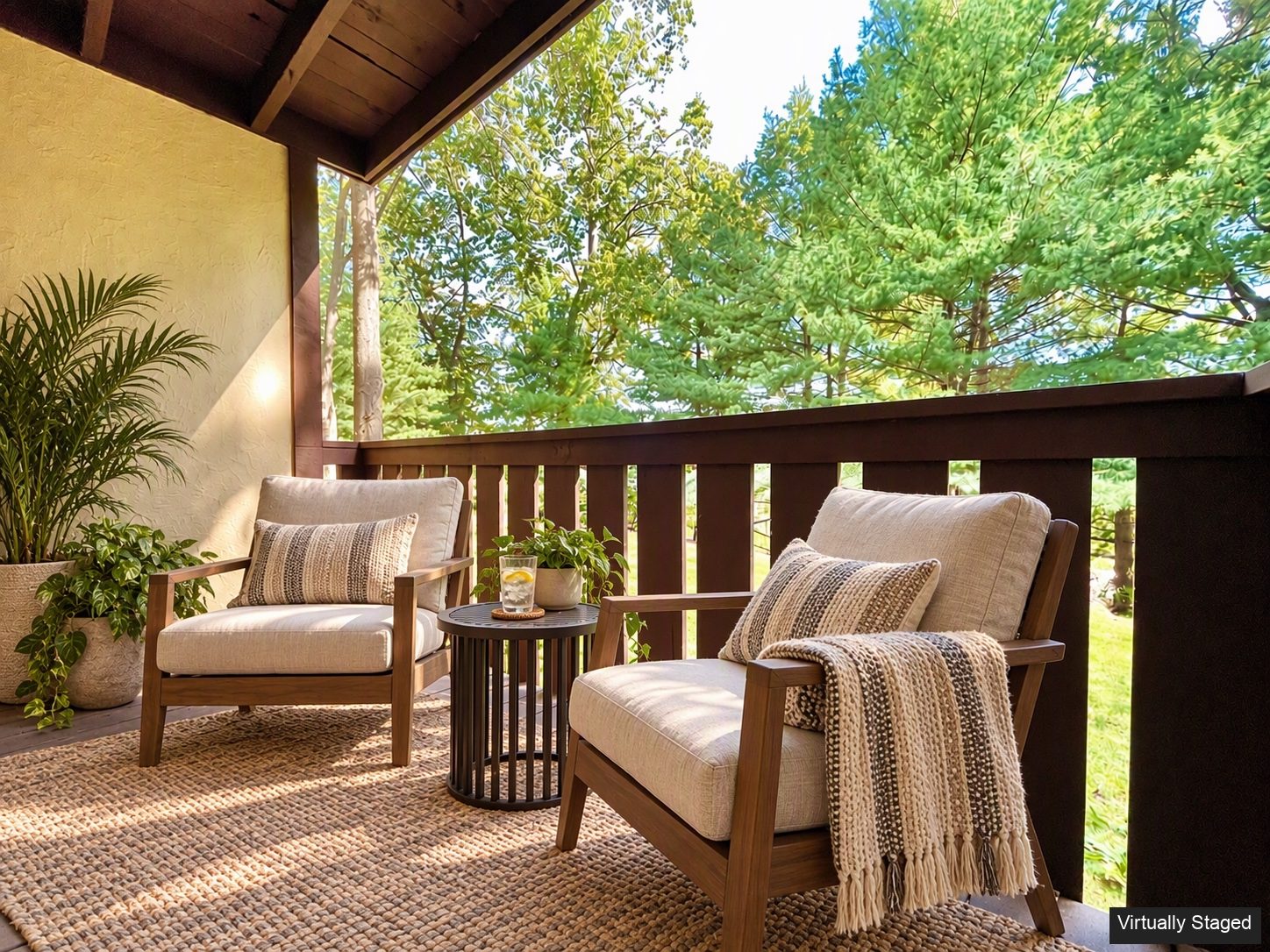Stratford CT covered deck after virtual staging