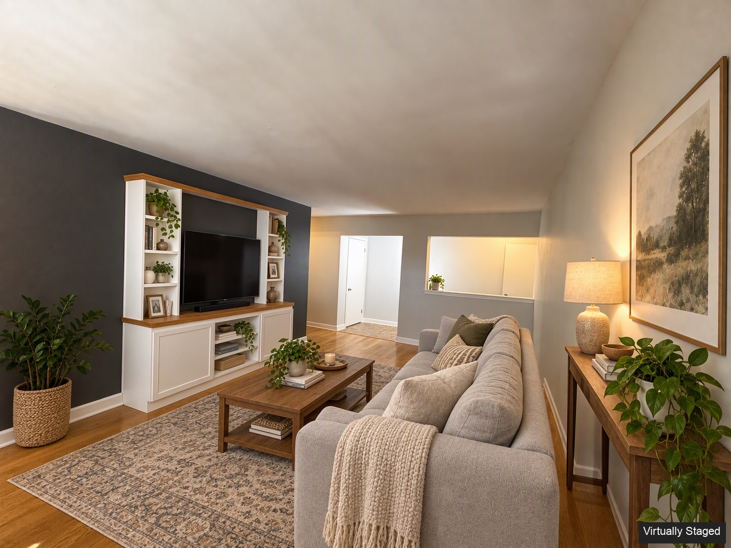 Stratford CT living room, another angle after virtual staging
