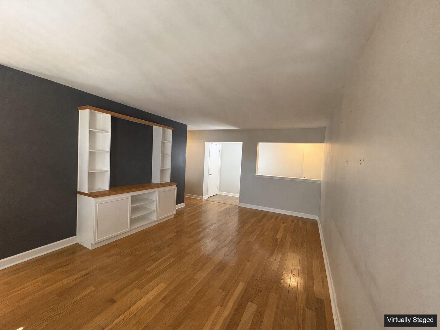 Stratford CT living room, another angle before virtual staging