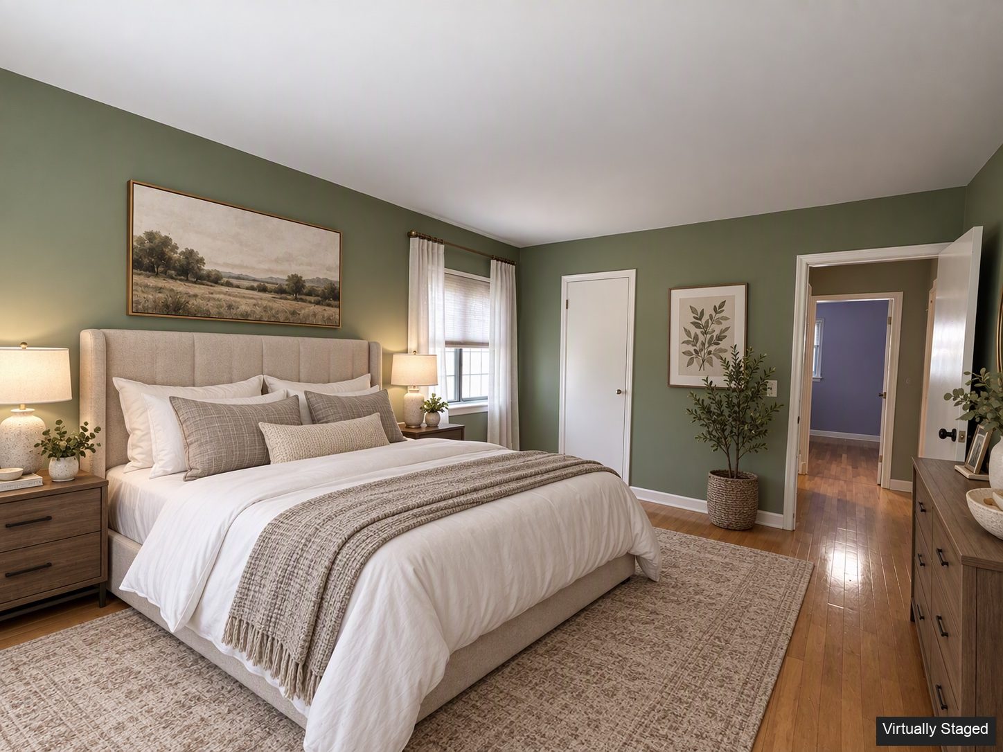 Stratford CT primary bedroom after virtual staging