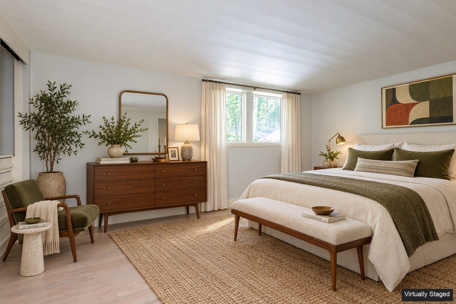 Washington CT guest bedroom after virtual staging